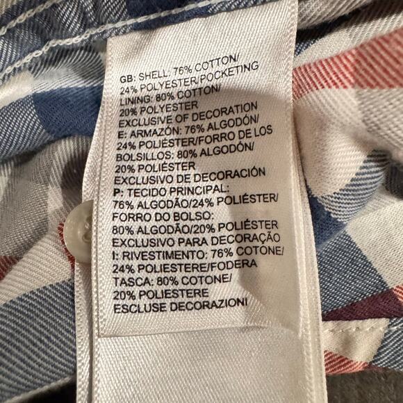 The North Face Plaid Button-Down Shirt Men’s L Red Blue Long Sleeve - Picture 10 of 10